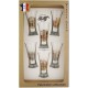 Coffret 6 verres à Pastis Sérigraphiés (Nouveaux Gibiers)