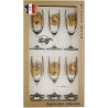 Coffret 6 Flûtes Sérigraphiés (Chasseurs Poils)