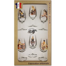 Coffret 6 verres à Vin INAO Sérigraphiés (Nus Coquins)