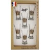 Coffret 6 verres à Pastis Sérigraphiés (Herissons)