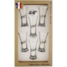Coffret 6 verres à Pastis Décor Etain (Pastis)