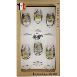 Coffret 6 verres à Vin INAO Sérigraphiés (Pêcheurs)