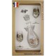 Coffret 2 verres à Vin INAO + Carafe Sérigraphiés (Pêche à la Truite)