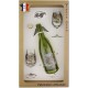 Coffret 2 verres à Vin INAO + Bouteille Vin Rouge Sérigraphiés + Bouchon (Pêche à la Truite)