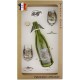 Coffret 2 verres à Vin INAO + Bouteille Vin Rouge Sérigraphiés + Bouchon (Pêche à la Truite)