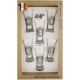 Coffret 6 verres à Pastis Décor Etain (Gibiers)