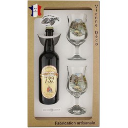 Coffret 2 verres à pied + Bière Blonde de Bellefois (Pêche à la Truite)