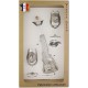 Coffret 2 verres à Vin INAO + Bouteille Fusil Décor Etain (Gibiers Poils)